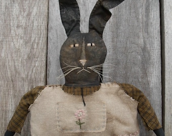 Motif lapin primitif/lapin primitif gardien/Pâques primitif/printemps primitif