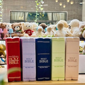 Heilige Bibel Plüschkissen, weiches christliches Buch-Dekokissen, niedliche Bibeltext-Dekoration fürs Kinderzimmer, religiöses Geschenk für Kinder und Erwachsene