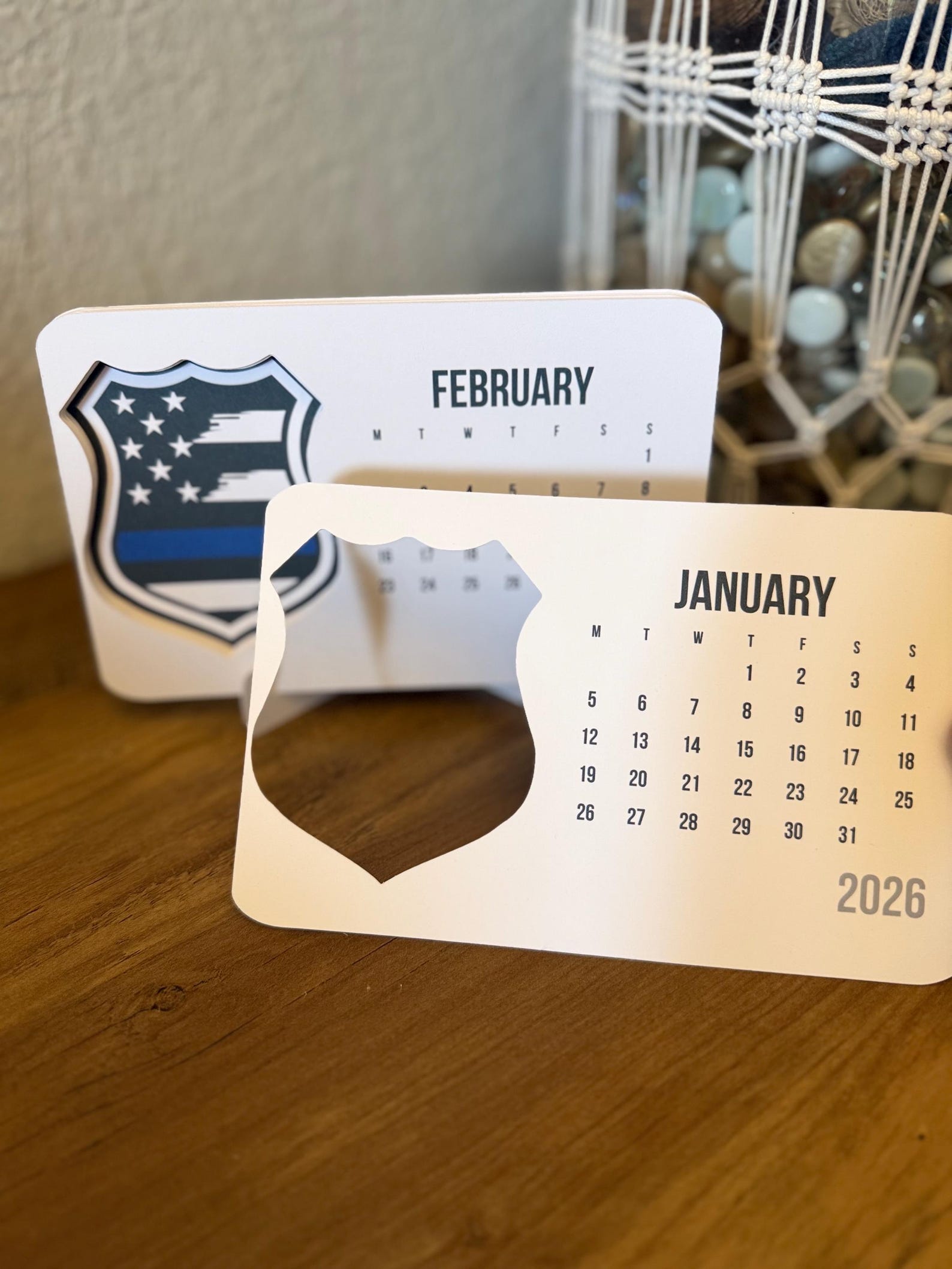 2026 Thin Blue Line Desk Calendar | Law Enforcement Gift - Etsy