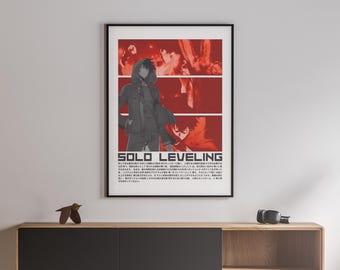 Solo Leveling Poster - Anime Art Print, Solo Leveling Wall Print, Anime Wall Print, Anime Canva, Anime Poster, Anime Dark Fantasy Wall Decor