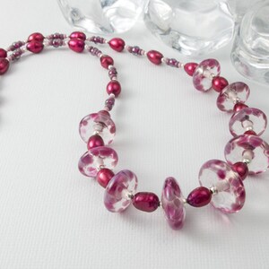 Pink Lampwork Necklace