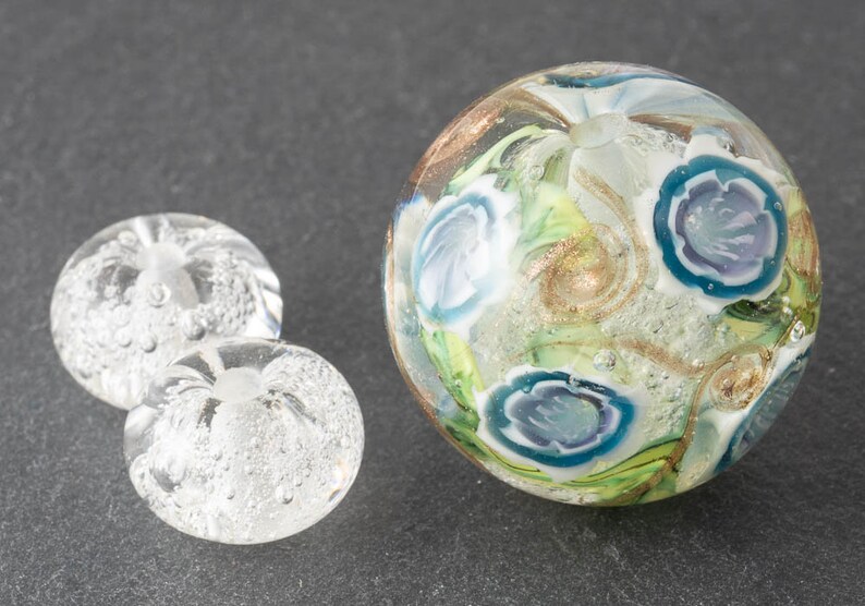 Large Lampwork Flowery Focal Bead