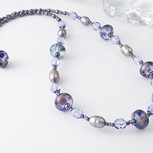 Purple Lampwork Necklace