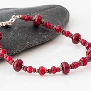 Red Lampwork Bracelet