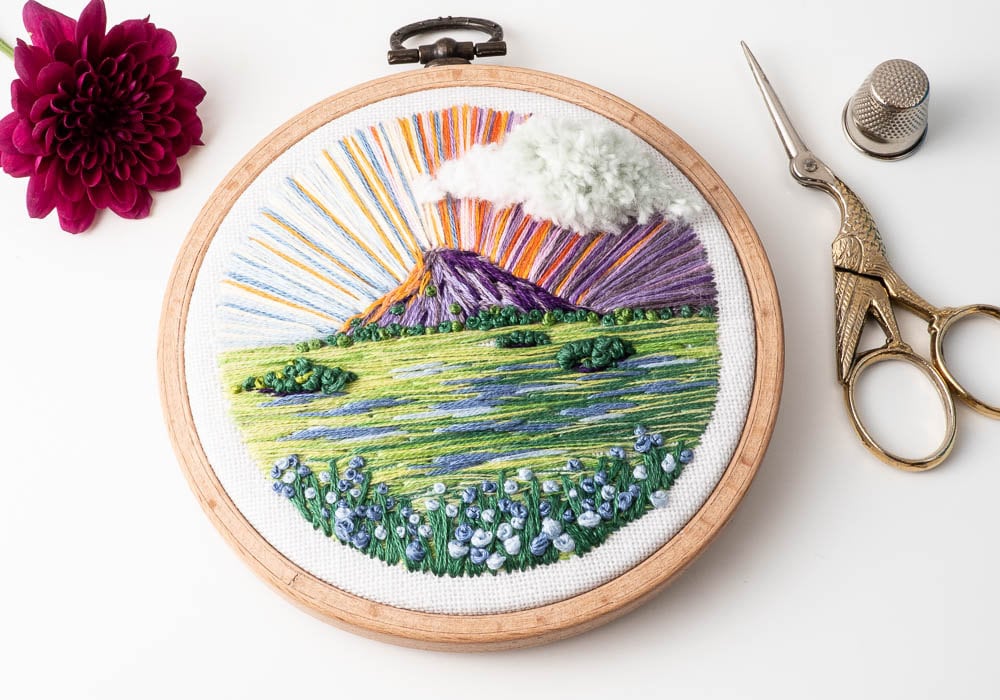 Summer Light - Landscape Embroidery Hoop Art - Etsy