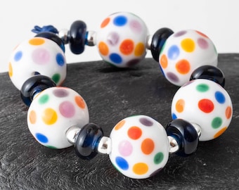 Spotty Lampwork Beads