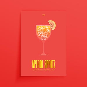 Póster del cóctel aperitivo Aperol Spritz