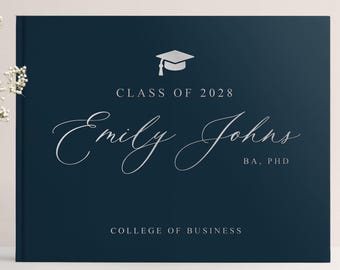Custom Graduation Guest Book,  Graduation advice, Graduate Sign in Book Album, Party Celebration Class of 2026 Graduation Party Decorations