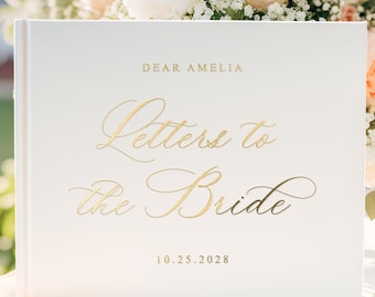 Letters to the Bride Guestbook, Dear Bride, Bridal Shower Guestbook, Custom Advice Wishes Bridal Shower Book, Bridal Shower Memory Book