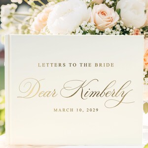 Custom Letters to the Bride Guestbook letters to the bride scrapbook, Bridal Shower keepsake book, Custom Bridal Shower Guestbook Dear Bride
