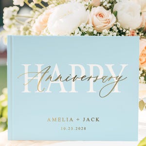 Custom Anniversary Guest Book, 50th Anniversary, Anniversary Gift, Wedding Anniversary Party Decor, 30th Anniversary, Custom Guestbook