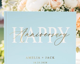 Custom Anniversary Guest Book, 50th Anniversary, Anniversary Gift, Wedding Anniversary Party Decor, 30th Anniversary, Custom Guestbook