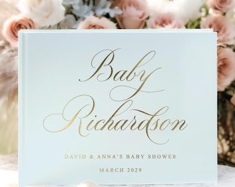 Custom Baby Shower Guest Book Custom Baby Name Shower Letters Guestbook Neutral Baby Photo Album, Baby Shower Decorations Keepsake Baby Book