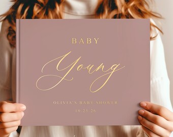 Baby Shower Guest Book, Custom Keepsake Baby Book, Baby Photo Album, Baby Shower Decor, Letters to Baby Book, Baby Shower Girl Decor