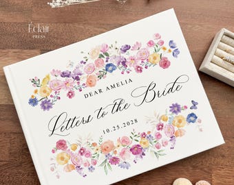 Letters to the Bride Guestbook, Dear Bride, Bridal Shower Guest book Bridal Memory Keepsake Book, Wedding Journal, Bridal shower Decorations