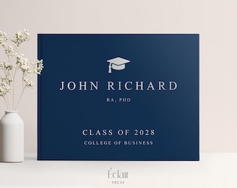 Custom Graduation Guest Book, Doctor Graduate Sign in Book Album, Phd Gift, Class of 2026 Graduation Party Decorations, Graduation advice