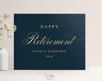 Personalized Retirement Book, Custom Retirement Party Guest Book, Retirement Letters Album, Retirement Party Idea, Retirement Gift,