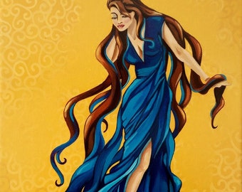 Lady in Royal Blue