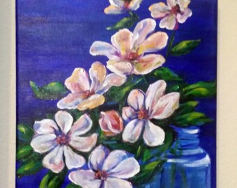 Blossoms on Blue