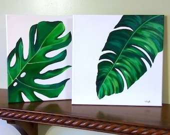 Tropical Leaf Paintings