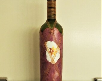 Copper and Burgandy Bottle