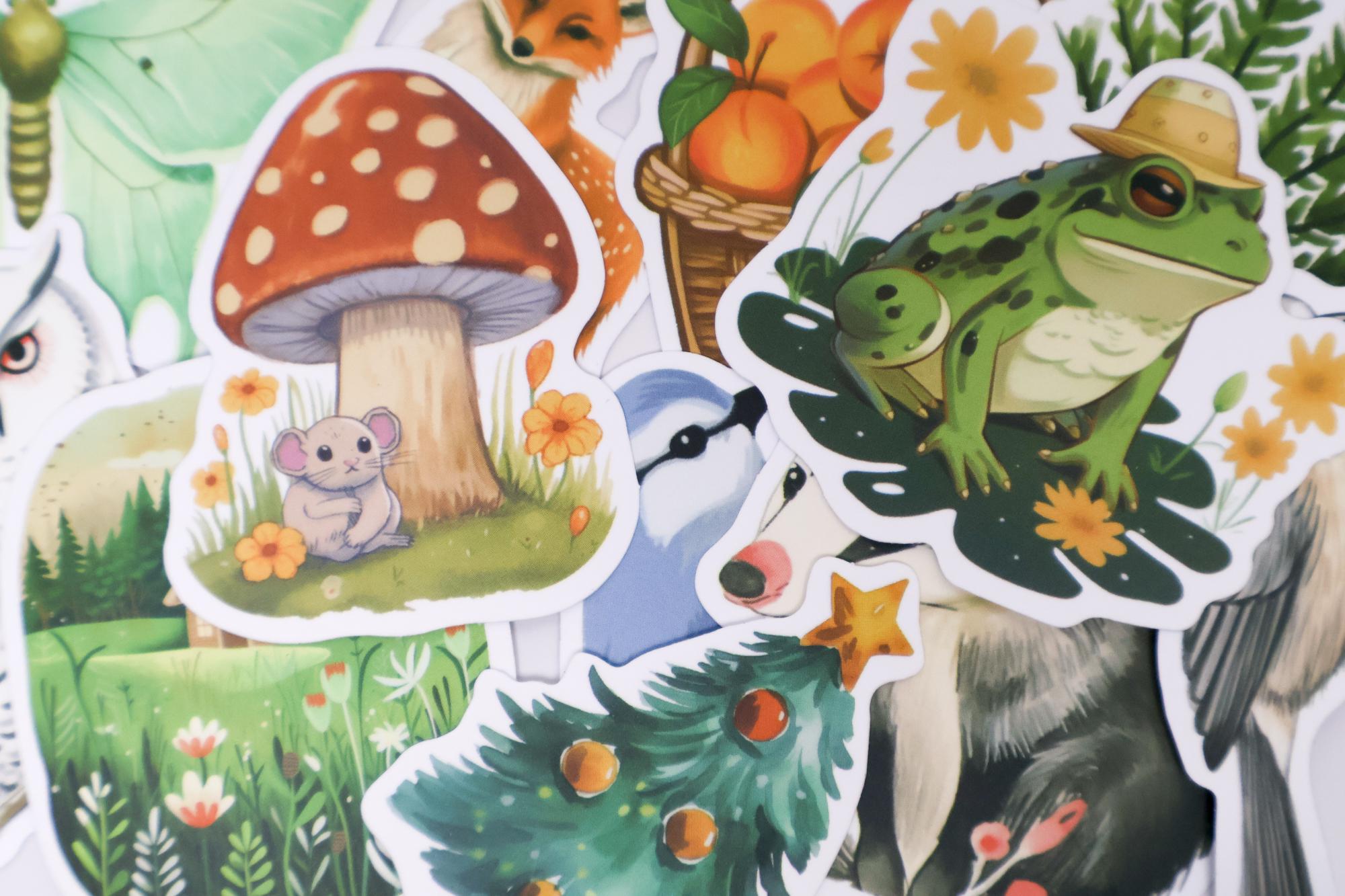 50pcs Mystical Forest Sticker Pack | Whimsical Fairy Tale Enchanted ...
