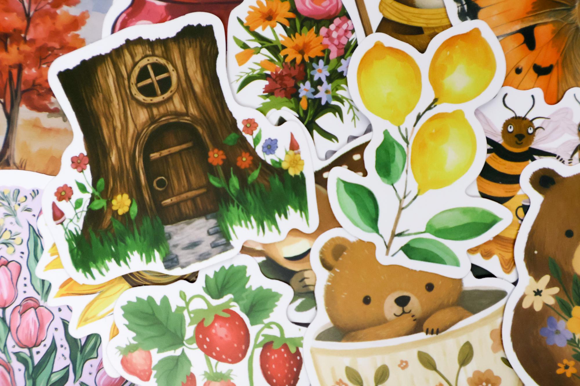 50pcs Mystical Forest Sticker Pack | Whimsical Fairy Tale Enchanted ...