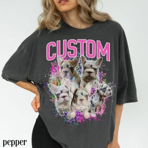 Bootleg Pet Shirt Custom Comfort Colors Vintage Pet Photo Name Custom Dog Portrait Retro Personalized Shirt Custom TShirt Cat Shirt 90s Tee