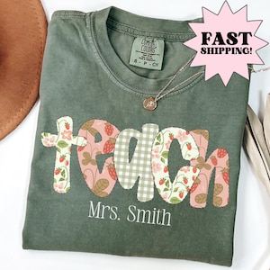 Comfort Colors Teacher Shirt, Teacher Shirts, Kindergarten Teacher Shirt, Custom Teacher Tshirt, Back to School Shirt, Teacher Appreciation