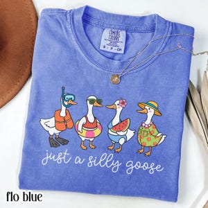 Comfort Colors Silly Goose Shirt Goose T-Shirt Summer Shirt Silly Goose Shirts Funny Graphic Shirt Cute Goose Shirt, Beach Shirt image 7