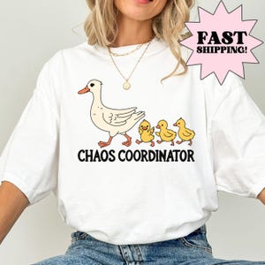 Goose Comfort Colors Shirt Chaos Coordinator Shirt Goose Shirt Duck Shirt Mama Shirt Mothers Day Shirt, Boss Birthday Shirt