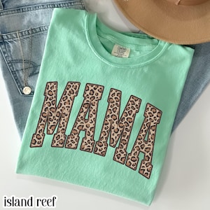 Comfort Colors Leopard Mama Shirt Mothers Day Mom TShirt Retro Mama Tee Gift For Mom From Kids Mama Shirt Feral Cheetah Print Animal T-Shirt