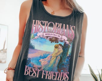 Comfort Colors® Lesbian Tank Lesbian Pride Tank Top Art History Shirt Cute Femme LGBTQ Tank Sapphic T-shirt Inclusive Best Friends Lesbian