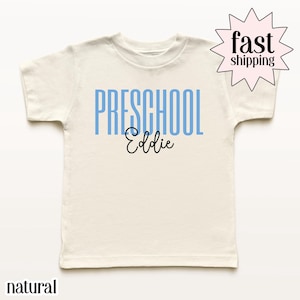 Preschool Custom Name Toddler Shirt Pre-K Kid Prek Shirt Back to School Shirt Toddler School Shirt First Day of School Tee Pre K Youth Tee