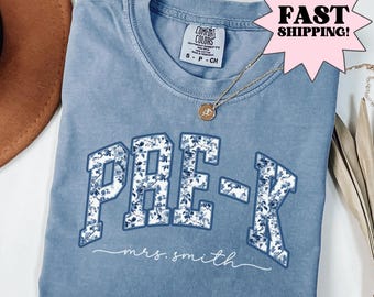 Comfort Colors Pre K Shirt, PreK Teacher Shirt, Back to School Teacher Tee, Teacher Appreciation Gift, New Elementary Teacher Shirt