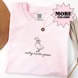Auntie Goose Shirt, Aunt Promotion Gift, Goose Shirt, Comfort Colors, Auntie Shirt, Baby Announcement, New Aunt Shirt, Pregnancy Reveal Gift