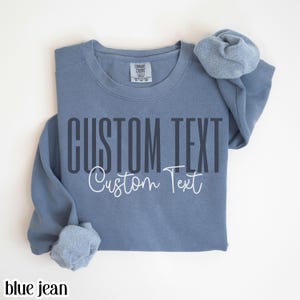 Anpassad Comfort Colors®-tröja med personlig text, yrkeströja, lärarnamn, dagis, rund hals, företagslogotyp, outfit