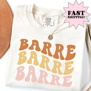 Comfortabele kleuren Barre-shirt, Barre-t-shirt, Barre-instructeur T-shirt, Barre-shirt, cadeau voor Barre-instructeur, pilatesshirt, yogashirt