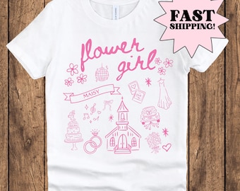 Personalized Flower Girl Shirt Flower Girl Shirt Bridesmaid Shirt Wedding Junior Bridal Party Flower Girl Gift Custom Flower Girl Gift