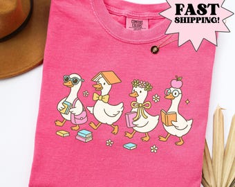 Comfort Colors Teacher Shirt Kindergarten Teacher Teacher Shirt Goose Shirt Preschool Teacher Shirt First Grade Back to School Shirt