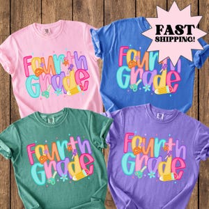 Comfort Colors Teacher Shirt, Fourth Grade Teacher Shirt, 4th Grade Teacher Shirt, Back to School Shirt, Custom Teacher Appreciation Tee