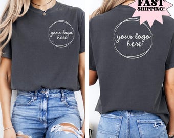 Comfort Colors Company Logo Shirt Custom Logo Shirt Company Logo Tee Business Logo Shirt Custom School Logo Team Logo Shirt Custom Tee