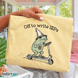 School Psychologist Comfort Colors® Shirt Special Education Counselor Tshirt IEP Tee Frog Scooter Gift For SPED Inclusion Teacher Language
