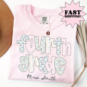 Comfort Colors Teacher Shirt, Kindergarten Teacher Shirt, Fourth Grade Teacher Shirt, 4th Grade Teacher Tee, Back to School Shirt