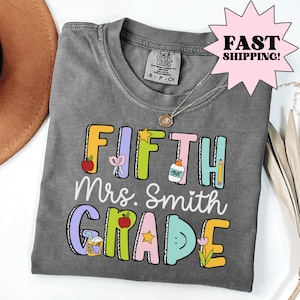 Comfort Colors Teacher Shirt, Fifth Grade Teacher Shirt, 5th Grade Teacher Shirt, Back to School Shirt, Dream Team Teacher Appreciation Tee