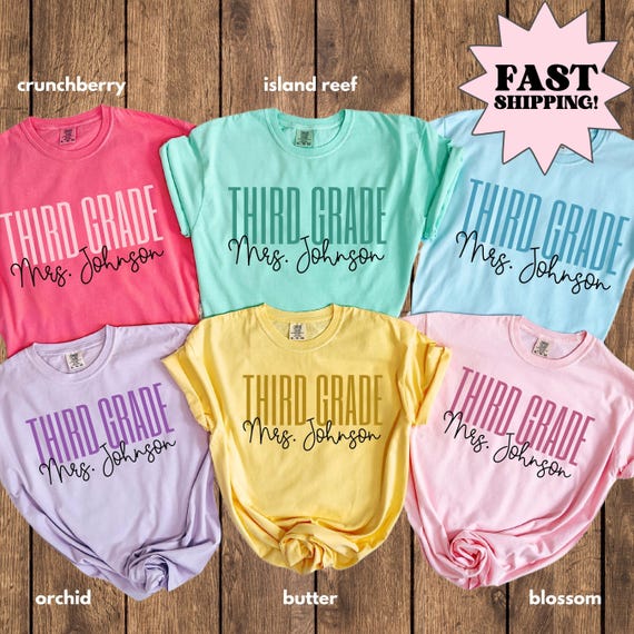 Comfort Colors Teacher Shirt Third Grade Teacher Shirt 3rd Grade Teacher Shirt 3rd Grade Teacher Tee Back to School Shirt Teacher Tee
