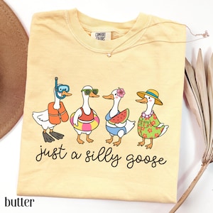Comfort Colors Silly Goose Shirt Goose T-Shirt Summer Shirt Silly Goose Shirts Funny Graphic Shirt Cute Goose Shirt, Beach Shirt image 2
