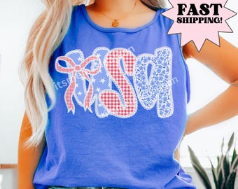 Comfort Colors 4th of July Shirt USA Shirt Fourth of July Tank Top American Flag Shirt American Citizen Shirt Floral United States Tank