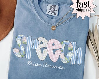 Speech Therapist Shirt SLP Comfort Colors Communication Specialist Your Words Matter Tee Floral Girly Gift For Speech Language Pathologist