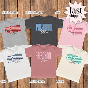Preschool Custom Name Toddler Shirt Pre-K Kid Prek Shirt Back to School Shirt Toddler School Shirt First Day of School Tee Pre K Youth Tee